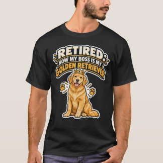 T-shirt Papy retraité drôle Golden Retriever
