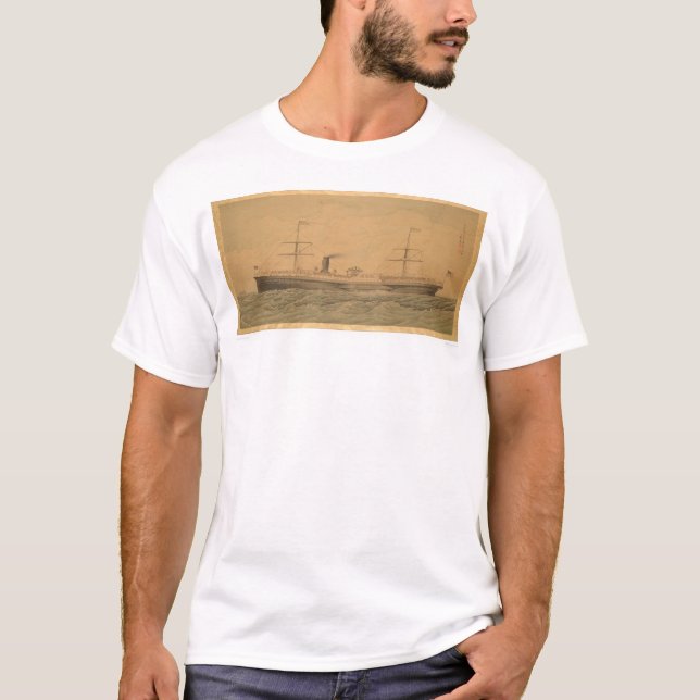 T-shirt Paquebot Pacifique Sacramento (1607A) (Devant)
