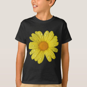 T-shirt Pâquerette jaune sous la pluie