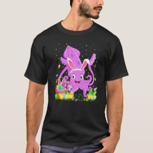 T-shirt Pâques Calamar Poisson Lapin Oeuf Chasse Calamar P