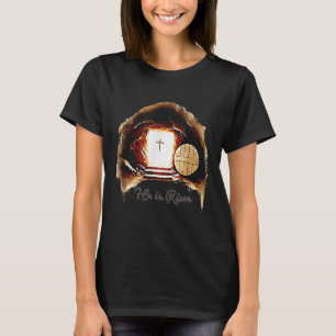 T-shirt Pâques Chrétien Il Est Ressuscité Jésus Tombe Vide
