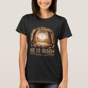 T-shirt Pâques chrétien Il est ressuscité Jésus Tombeau vi