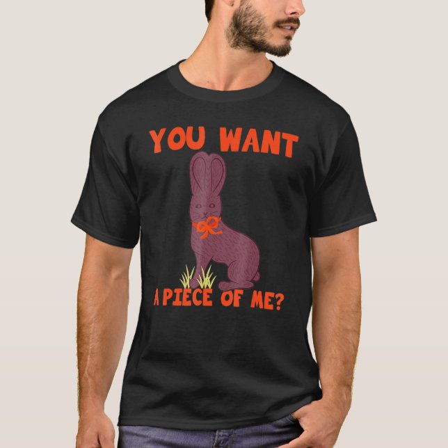 T-shirt Pâques Drôle Ados dit Chocolat Bunny Mème 2 (Devant)