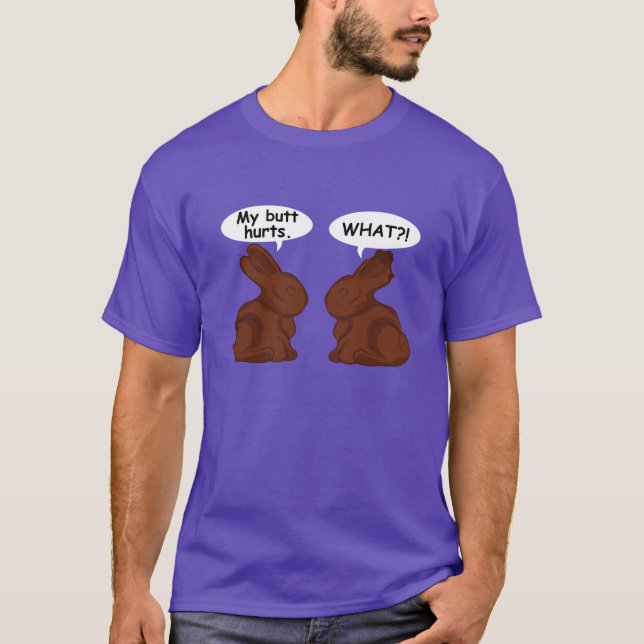 T-shirt Pâques drôle Meme - mes maux de bout (Devant)