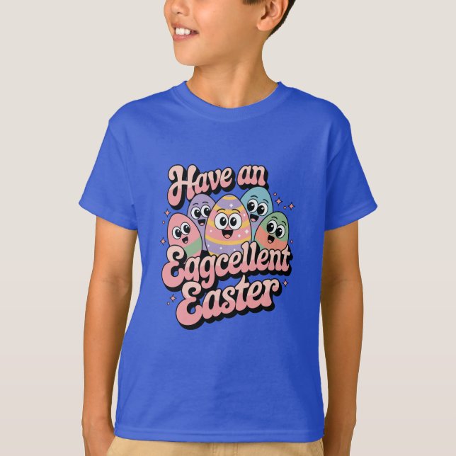 T-shirt Pâques Eggcellées (Devant)