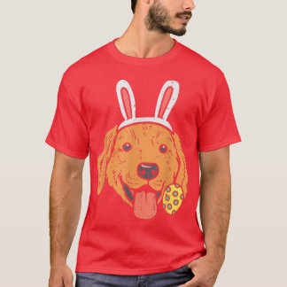 T-shirt Pâques Golden Retriever Bunny Face Amoureux des ch