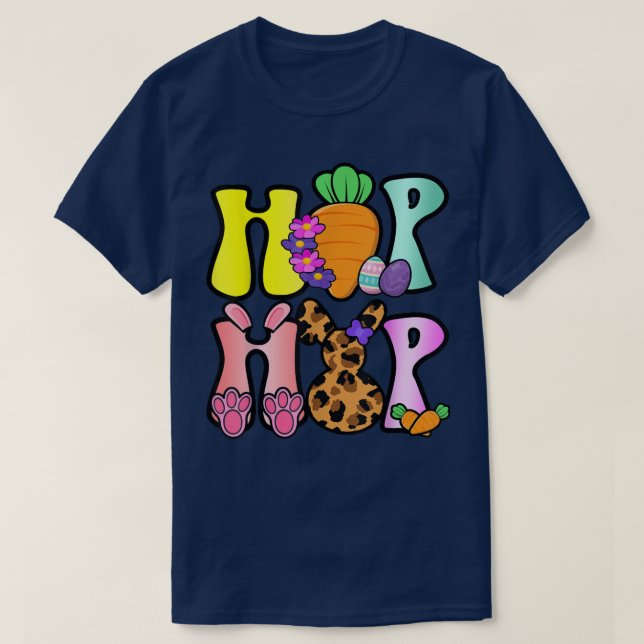 T-shirt Pâques Hip hop mignonnes pour les filles Leopard B (Design devant)