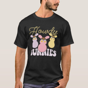 T-shirt Pâques Howdy Lapins Rodéo Western Country Sudiste