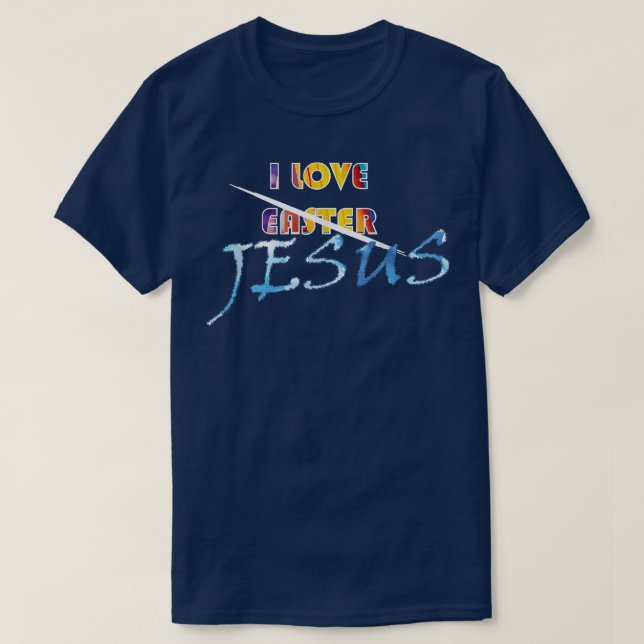 T-shirt Pâques Jésus Aimez Bunny Oeufs Vacances Maman Papa (Design devant)