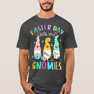 T-shirt Pâques Jour Avec Mes Gnomies Infirmière Vie Stetho