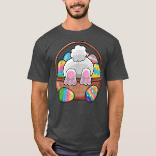 T-shirt Pâques Lapin Panier Oeufs Rabbit Fête de Pâques Fe