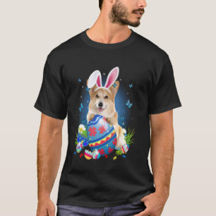 T-shirt Pâques Mignon Corgi Chien Amant Lapin Œufs Pâques