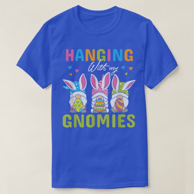 T-shirt Pâques Passionnées avec mes Gnomies mignonnes  (Design devant)