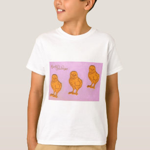 T-shirt Pâques Salutations Poussins pourpres