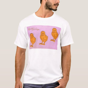 T-shirt Pâques Salutations Poussins pourpres