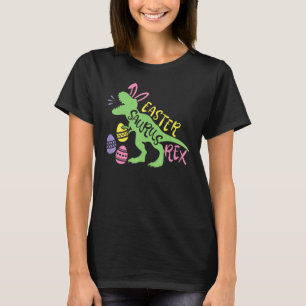 T-shirt Pâques Saurus Rex Egg Kids Rex Dinosaur Joyeux Est