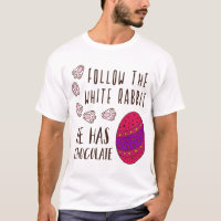 Pâques Suivez Le Lapin Blanc Drôle Humoristique