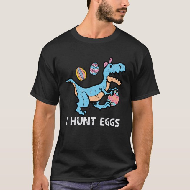 T-shirt Pâques Trex Dino Je Chasse Oeufs Garçons Enfants J (Devant)