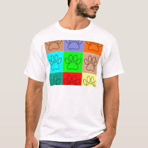 T-shirt Paquets De Chiots Mignons En Carré