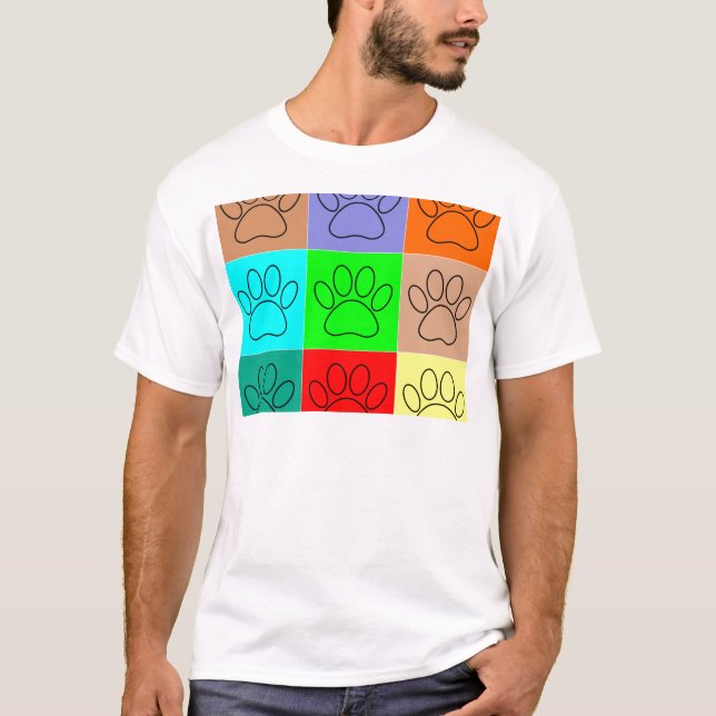 T-shirt Paquets De Chiots Mignons En Carré (Devant)