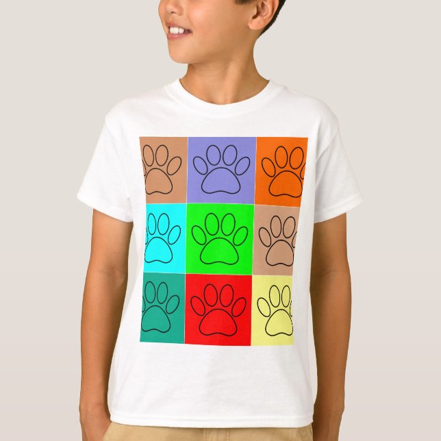 T-shirt Paquets De Chiots Mignons En Carré (Devant)