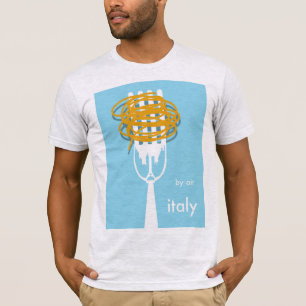 T-shirt par air Italie affiche de voyage de style vintage.