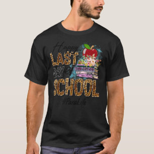 T-shirt Para Bonne Dernière Journée De L'École Été Leopard