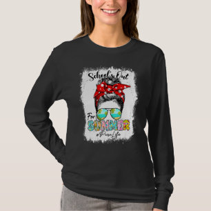 T-shirt Para Life Écoles Pour L'Été Messy Bun Dernier Da
