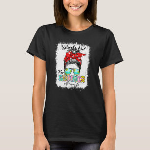 T-shirt Para Life Écoles Pour L'Été Messy Bun Dernier Da