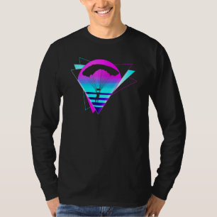 T-shirt Parachute de parachute Vaporwave de Skydive Retro