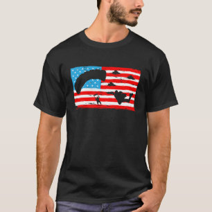 T-shirt Parachute de plongée drôle Parachutiste Skydiver S