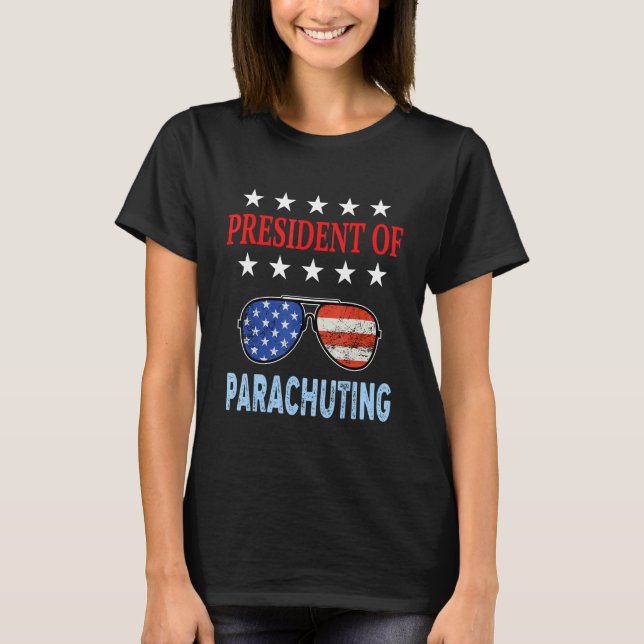 T-shirt Parachuting Accessories  Usa Flag Parachuting Sayi (Devant)