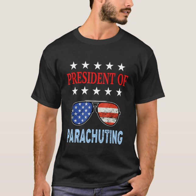 T-shirt Parachuting Accessories  Usa Flag Parachuting Sayi (Devant)