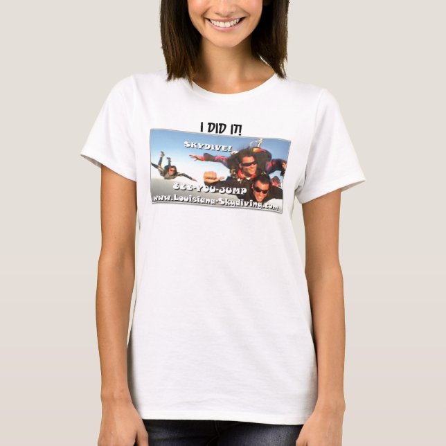 T-shirt parachutisme-logo, JE L'AI FAIT ! (Devant)