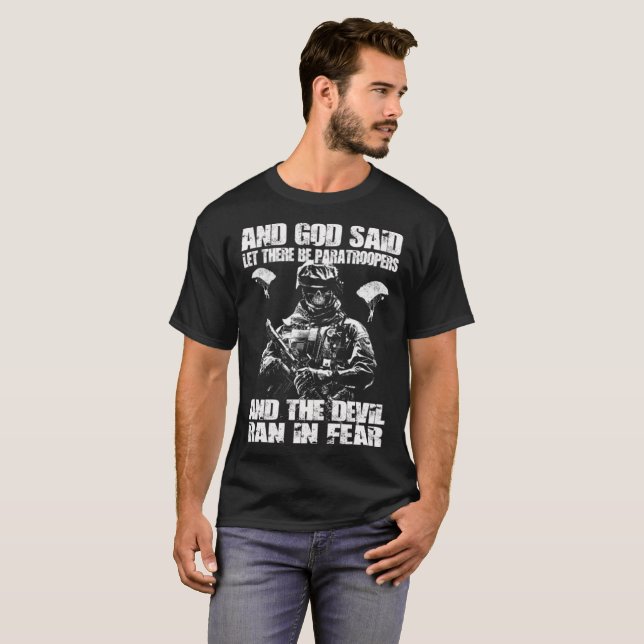 T-shirt parachutiste aéroporté aéroporté (Devant entier)