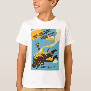 T-shirt Parachutiste de 2ÈME GUERRE MONDIALE
