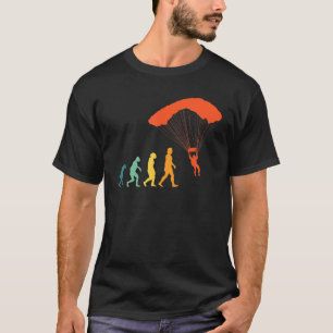 T-shirt Parachutistes Evolution Rétro Parachute Saut en pa