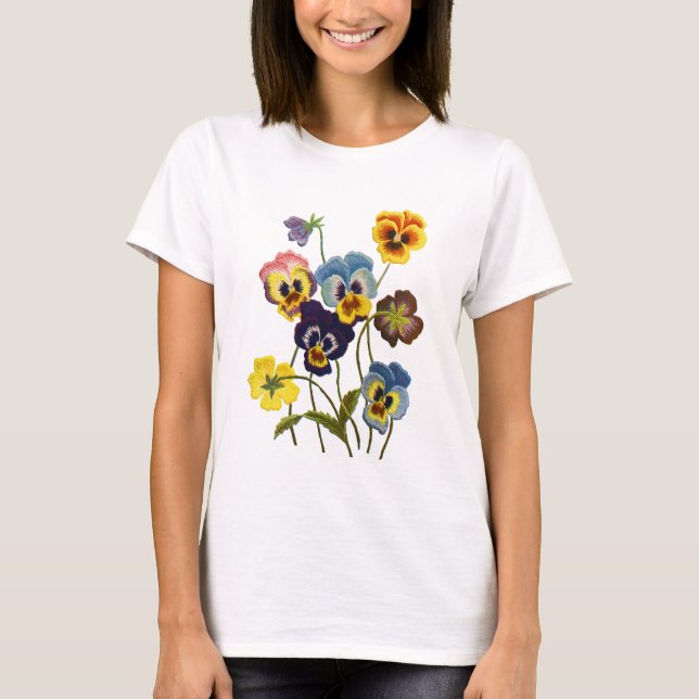 T-shirt Parade brodée de Pansies (Devant)