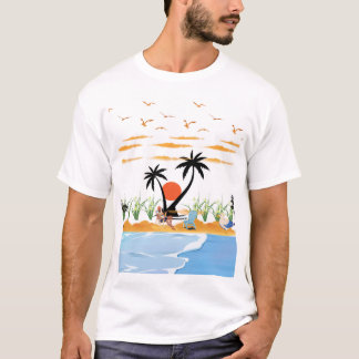 T-shirt Paradis d'été détente et chill Design