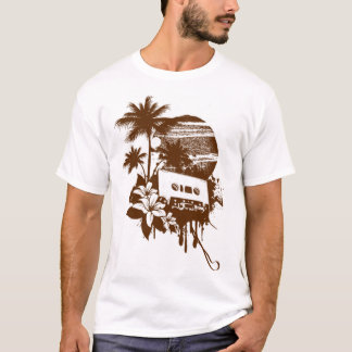 T-shirt Paradis Tropical Vintage Cassette Rétro Desi
