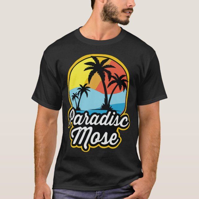 T-shirt "Paradisc Mose" - Conception du logo Tropical Suns (Devant)