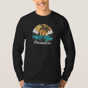 T-shirt Paradise Beach Vacances Été Palm Tree Nature Vi