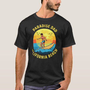 T-shirt Paradise Papa Surf California Beach 