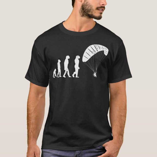 T-shirt Paraglider Paramotors Evolution Cadeau (Devant)