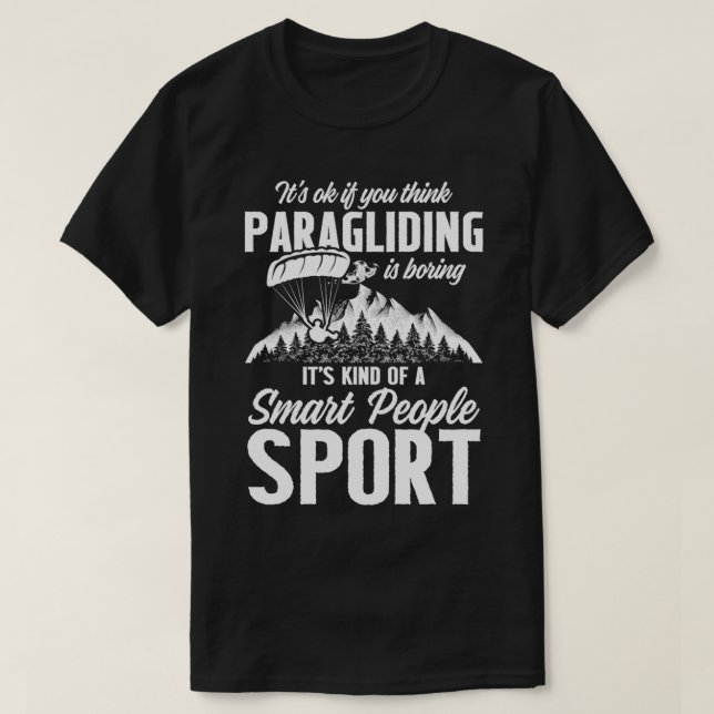 T-shirt Paraglider Smart Funny Paragliding Conception para (Design devant)
