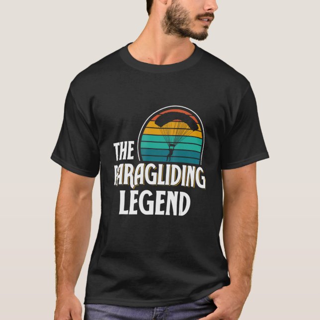 T-shirt Paragliding Legend Paraglider Glider Pilot Paragli (Devant)