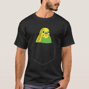 T-shirt Parakeet Cute Dans Poche Budgie Bird Dans Poche Bu