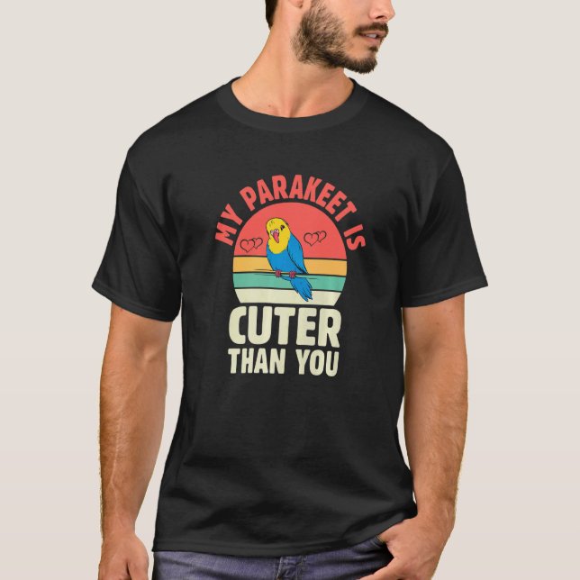 T-shirt Parakeet Zookeper Budgie Parrot Zoo Keeper Animal  (Devant)