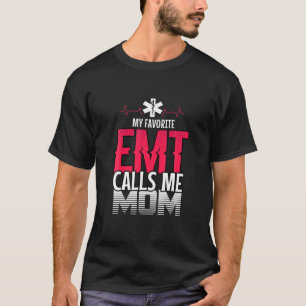 T-shirt Paramètre de premier répondeur de ma maman EMT pré
