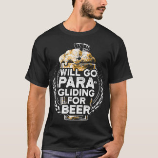 T-shirt Parapente Pour Bière Amusante Parapente Parapente 